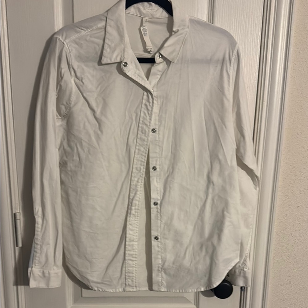 lululemon athletica White Casual Button Down Shirt